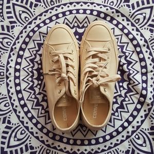 Cream colored converse